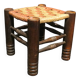 Charles Dudouyt style stool, 1940s, stained beech and rope,