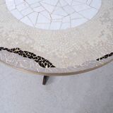Mosaic and Brass Coffee Table attributed to Berthold Müller, 1950s
