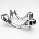 Quatra Chrome candlestick chandelier inspired by "Cobra"