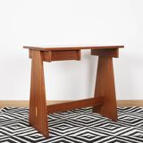 Elegant small teak desk, with drawer, 1960s.