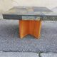 Table basse bois et pierre