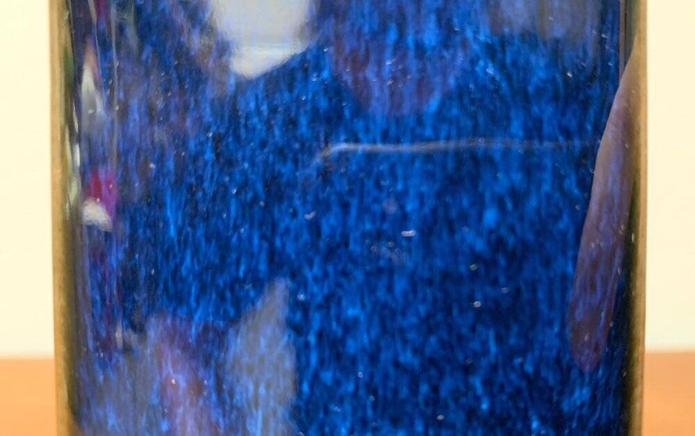 Vintage 1970s minimalist Japanese studio pottery vase from Tokoname.