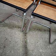 Cesca chair Marcel Breuer B32 modern Italian mid-century, set of 4 from the 70s.
