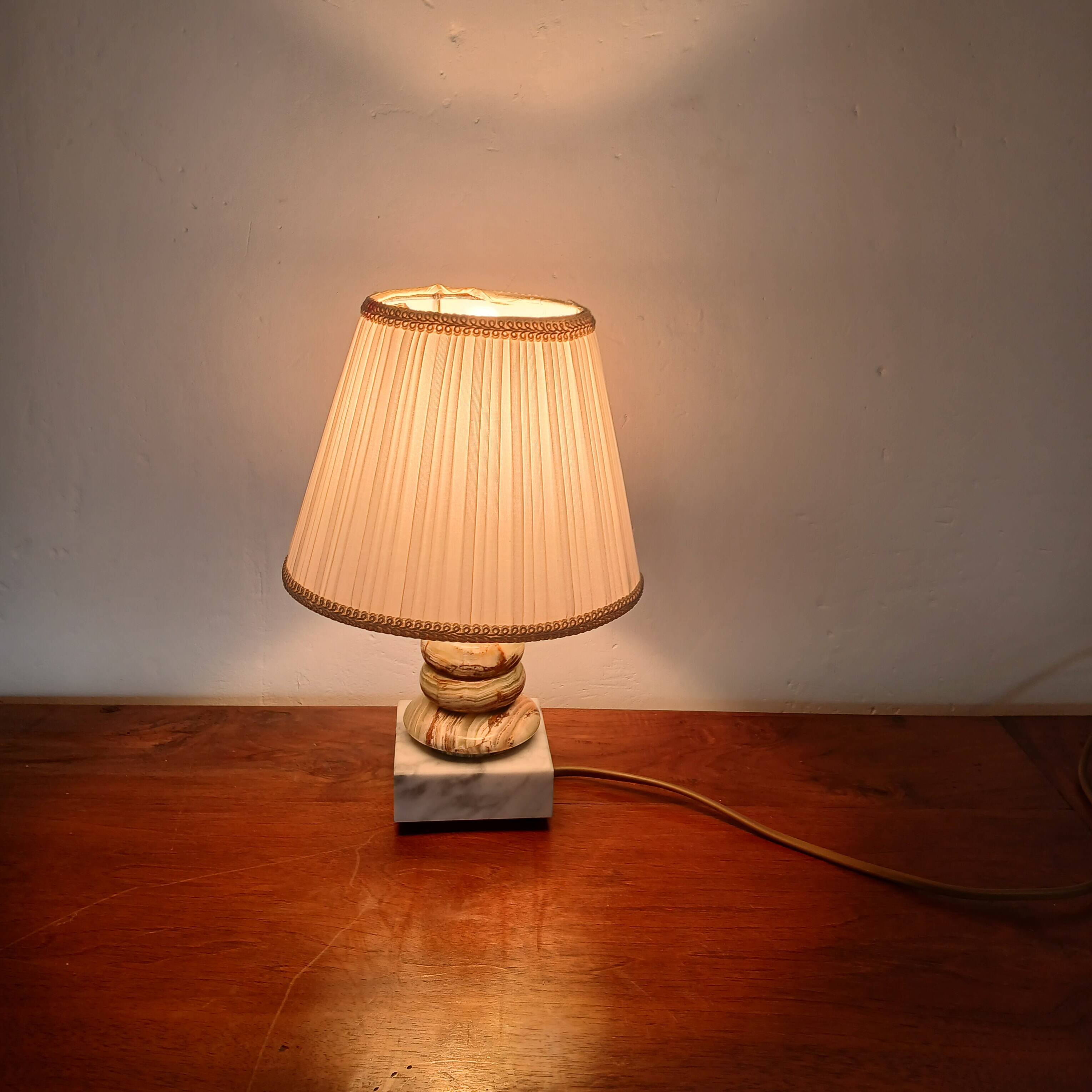 Marble and onyx table lamp, 1960