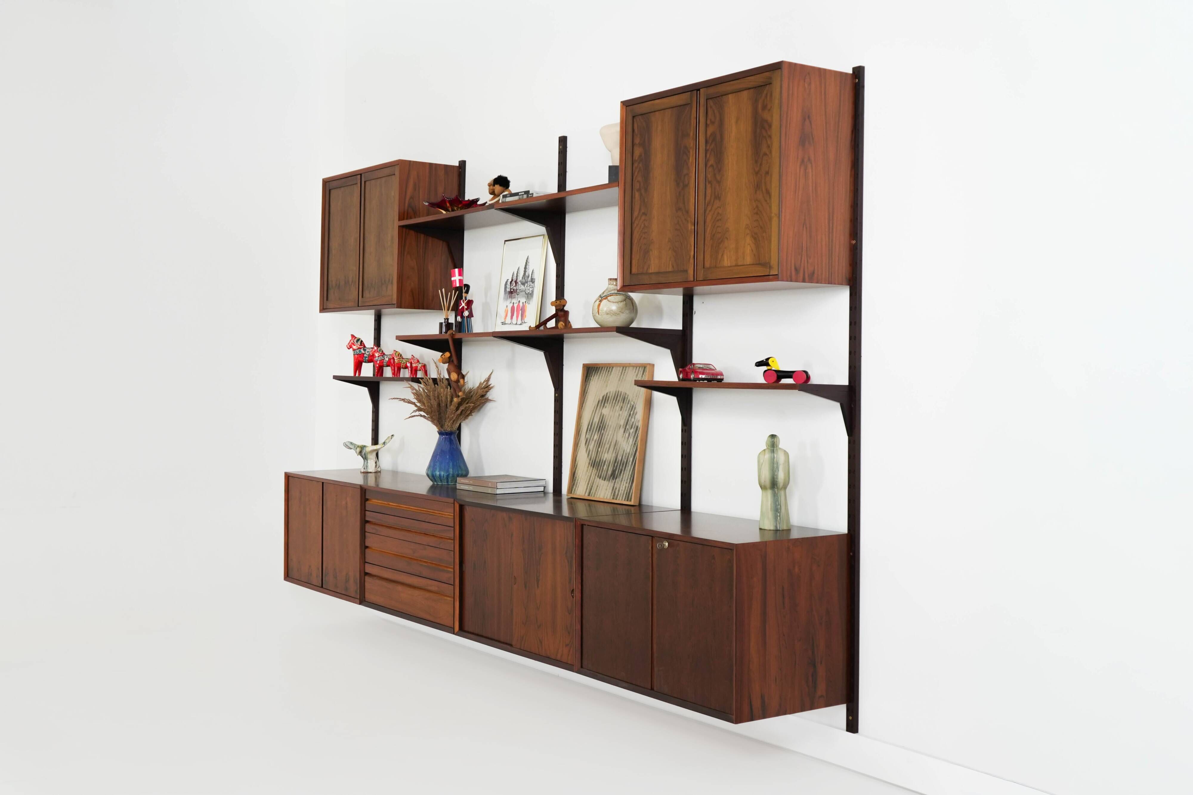 Modular shelving by Poul Cadovius, rosewood, 1970s