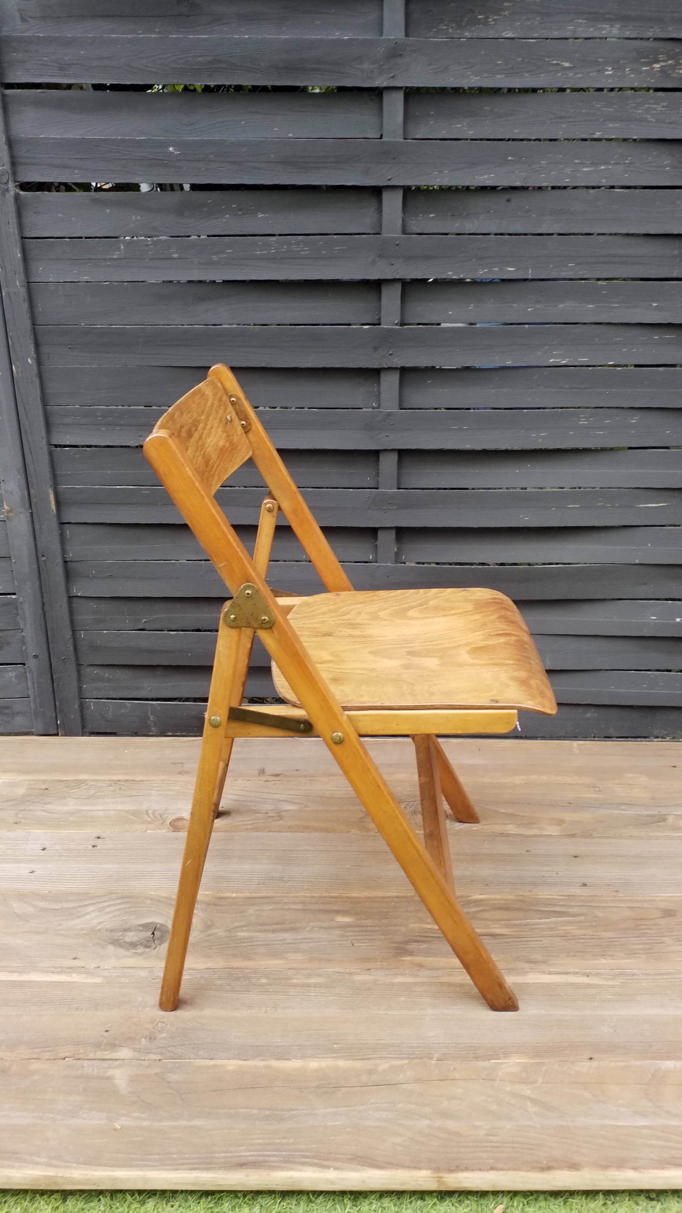 Chaise pliante mid century