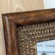 Bamboo rattan mirror
