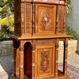 Walnut Cabinet with Marble Inlays Renaissance Style