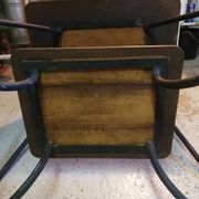 Vintage 50s trolley on wheels in tube and wooden top