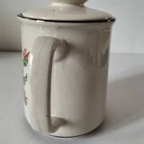 Vintage flowered stoneware teapot – 1970s