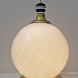 Mid-Century Modern Brass and Blown Murano Glass Table Lamp, 1970s