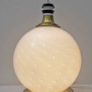 Mid-Century Modern Brass and Blown Murano Glass Table Lamp, 1970s