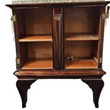 Vintage Mahogany Nightstand with Marble Top