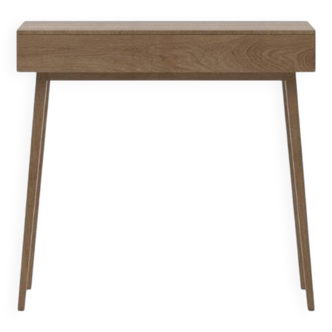 Minimalist Oak Wood Console Table with Seamless Drawer
