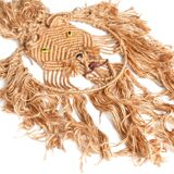 Lion wall weaving in macramé, 70s
