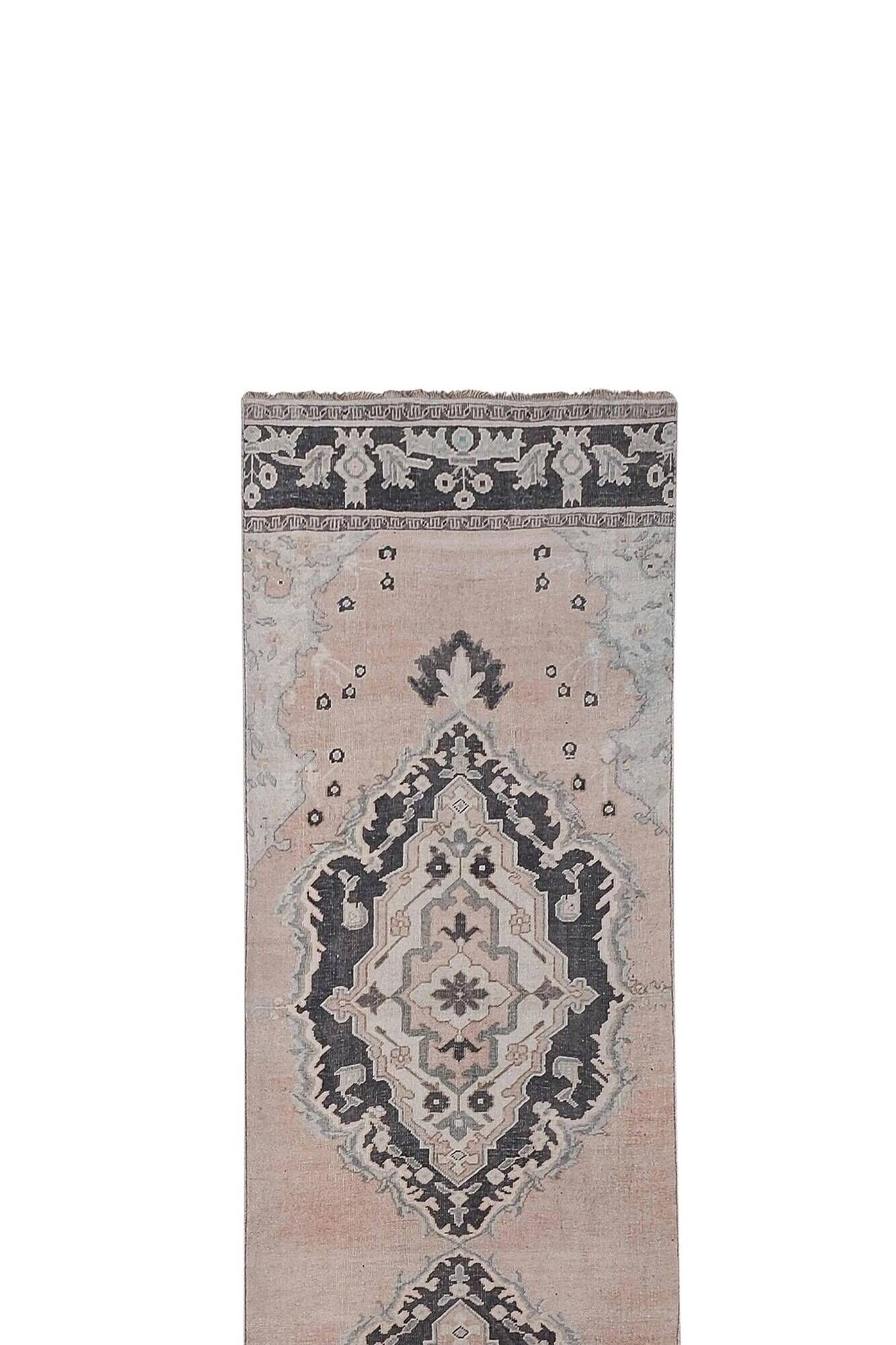 Vintage Turkish hallway rug 98x680 cm