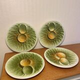 Vintage artichoke plates in majolica