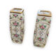 Pair of vases in enamelled and gilded crystal Rose motifs