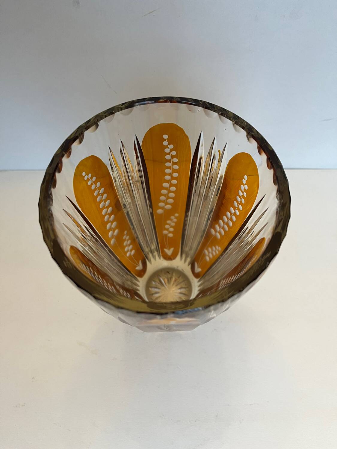 Vintage cut crystal vase