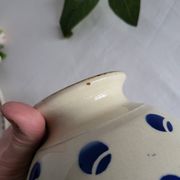 Antique Lunéville earthenware bowl KG with blue polka dots