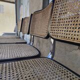 Set of 4 Marcel Breuer chairs model B32 in cane