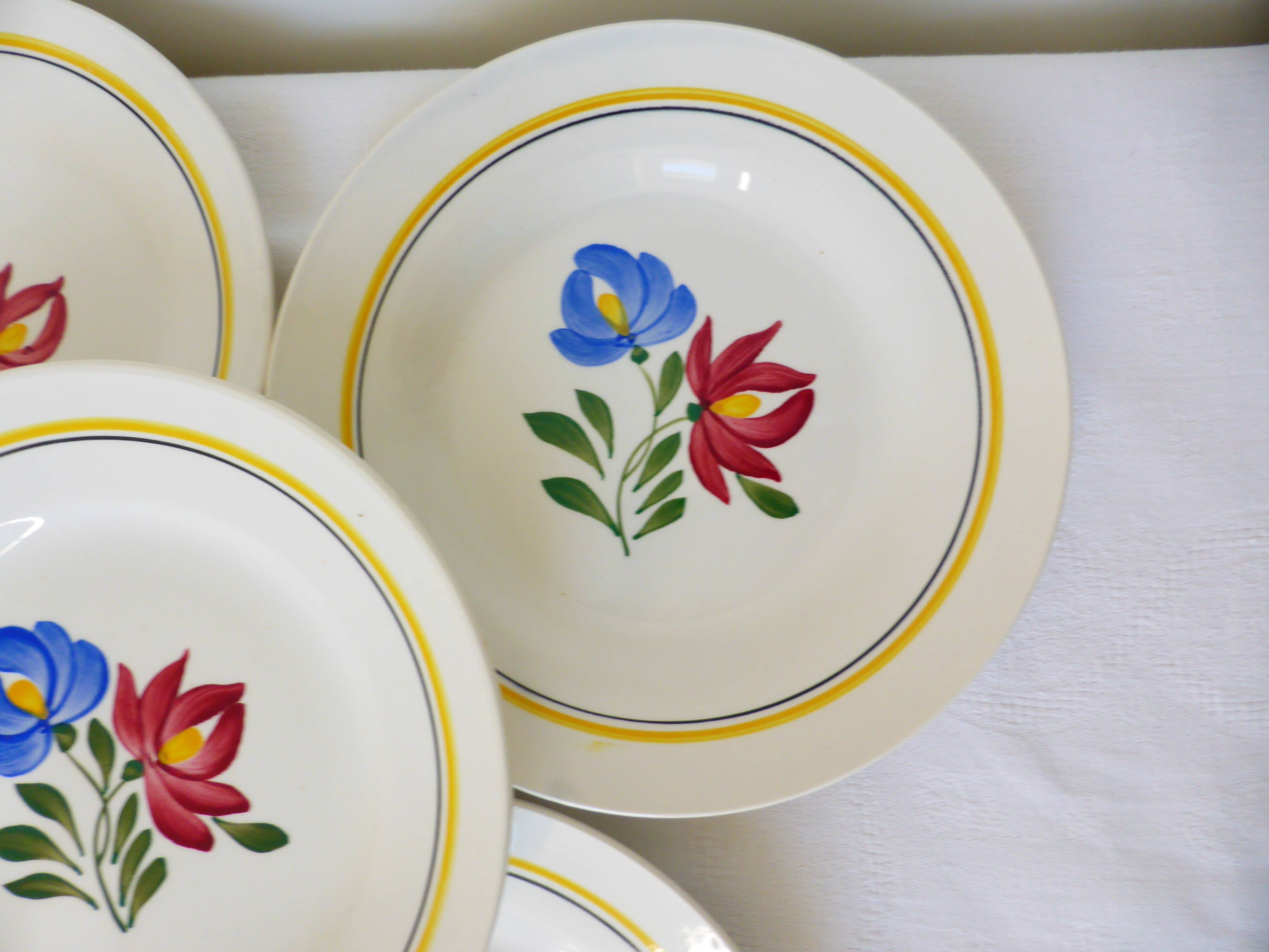 5 dessert plates of Digoin Sarreguemines dunkirk model 210688