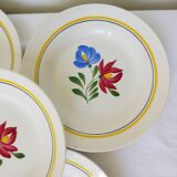 5 dessert plates of Digoin Sarreguemines dunkirk model 210688