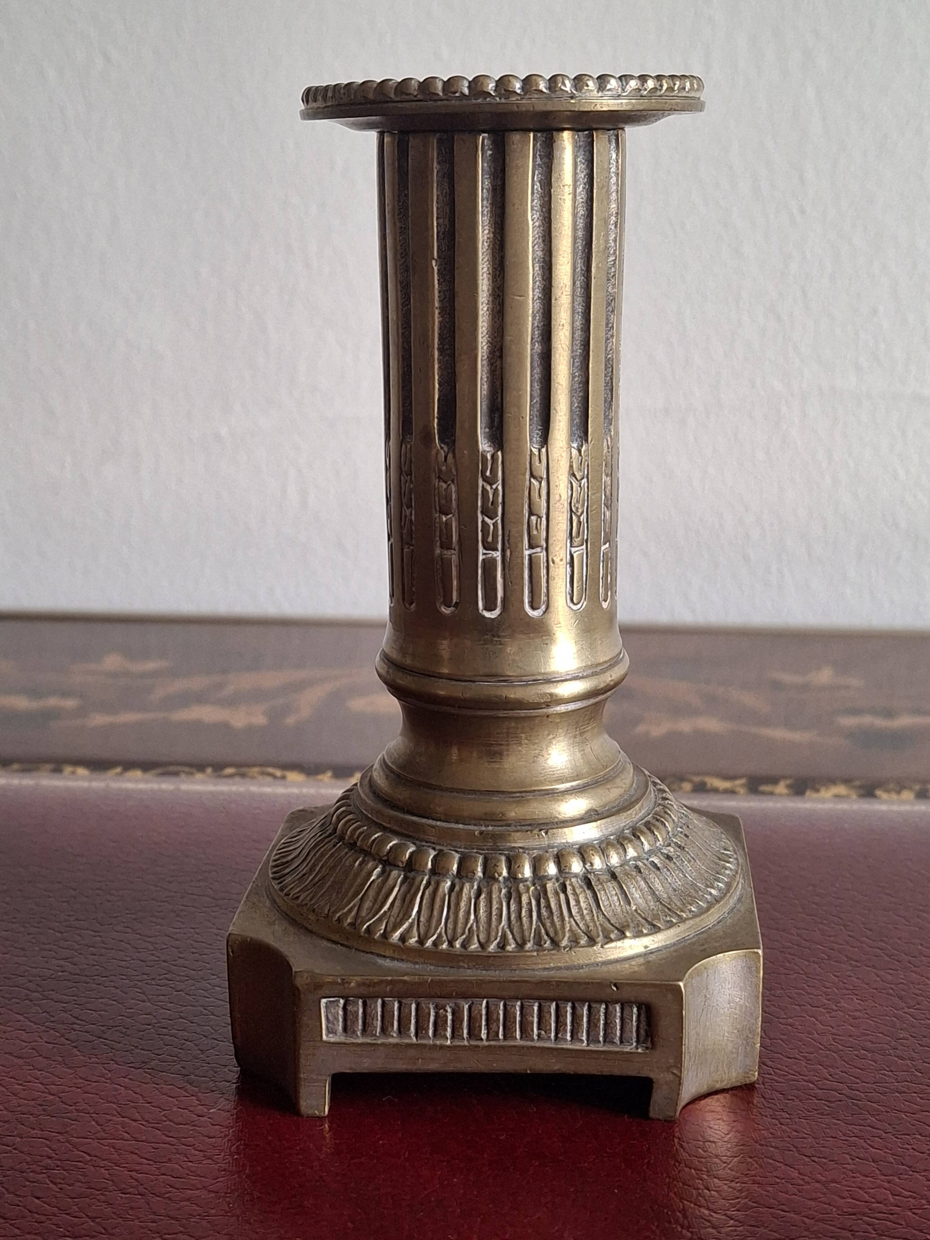 Empire style bronze candle holder
