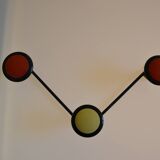 Wall coat rack with 3 hooks circa 1960s