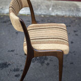 Set of 6 vintage chairs Self n14 solid wood 1960