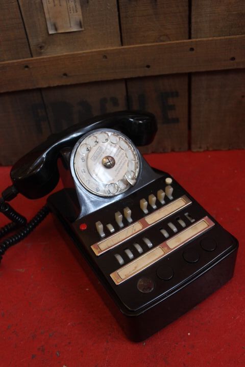 Phone old telephone switchboard in bakelite
