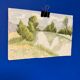 Vintage landscape watercolor