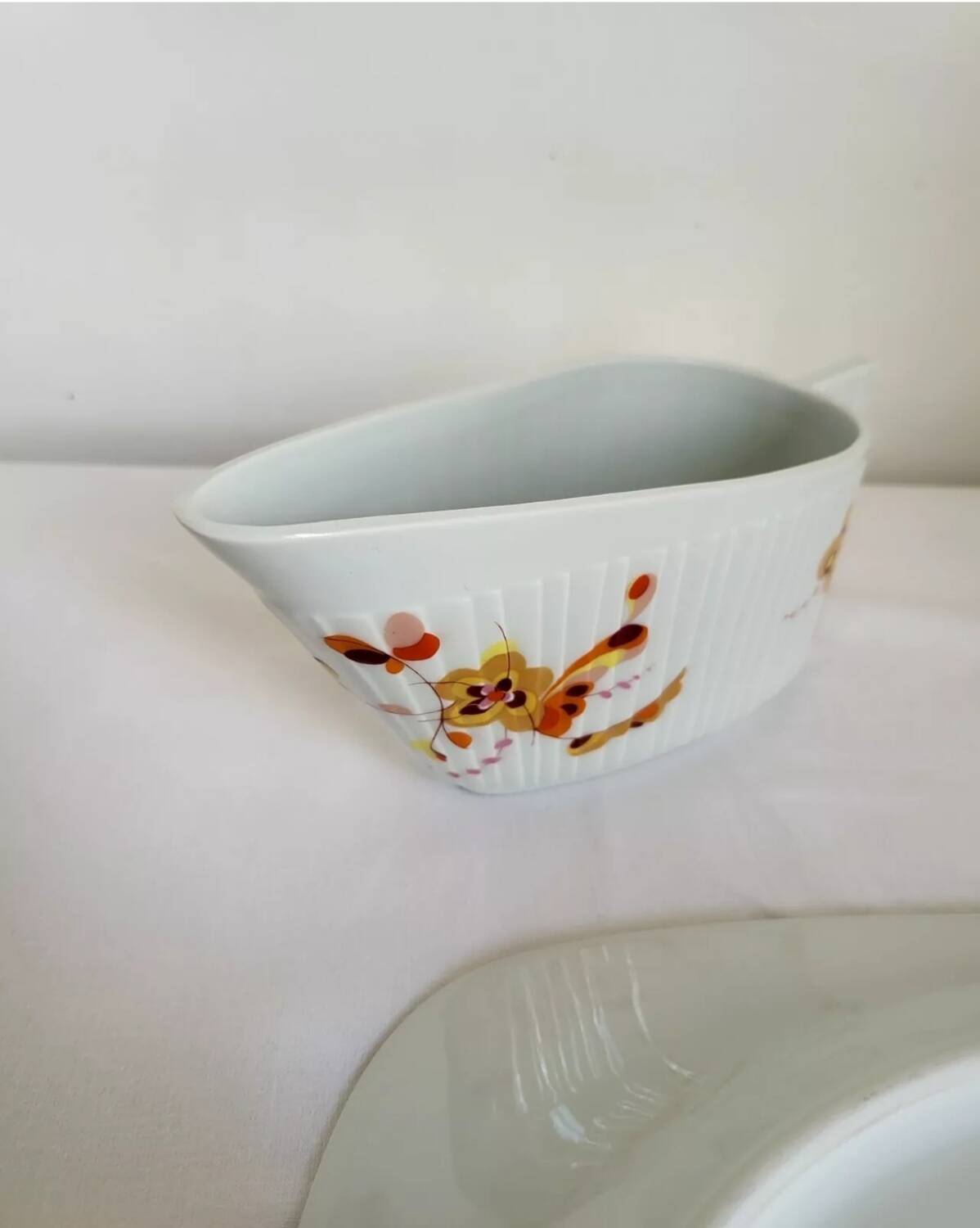 Haviland Limoges Gravy Boat and Porcelain Tray, Vintage