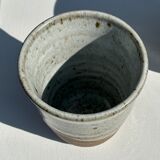 Set of 2 cups in Indonesian ceramic (brown & speckled glazed matte)
