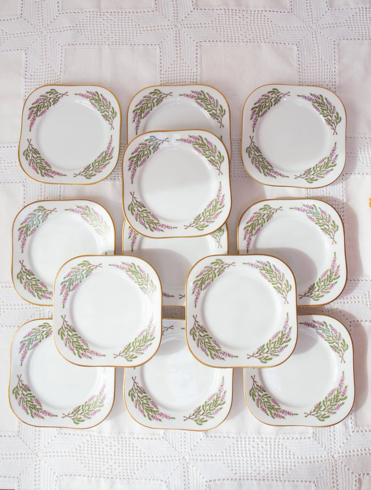 Hackefors coffee service "Ljung Calluna vulgaris" circa 1950 (39 PIECES)