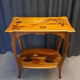 Table de salon art nouveau en marqueterie
