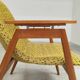 Pair of yellow and green resin and wood armchairs by Miroslav Navratil