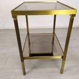 Golden brass sofa end
