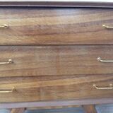 Chest of drawers 3 drawers golden oak compass feet