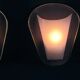 Pair of perspex brass wall sconces, france 1950's