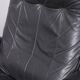 Fauteuil et repose-pieds en métal et cuir, Italie années 1970