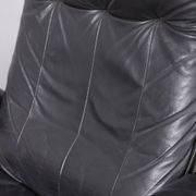 VINTAGE 1970S ARMCHAIR WITH FOOTREST IN METAL AND LEATHER, ITALIAN DESIGN