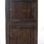 18th-century German primitive cabinet on sledge feet with forged hardware