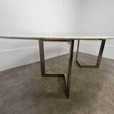 Oval marble table from the 70s