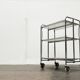 Vintage German folding service trolley with 3 shelves, 1970s.