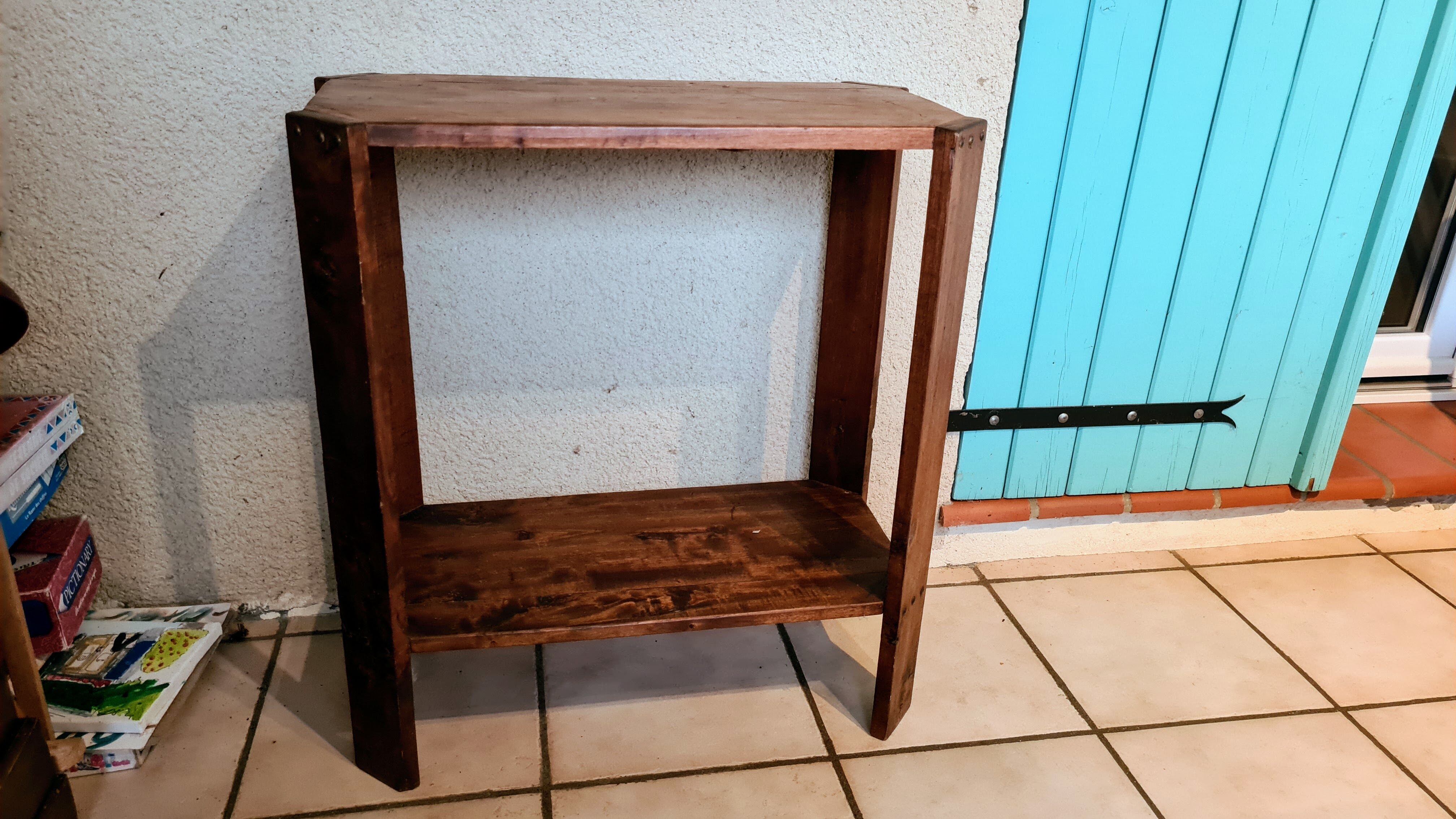 Art Deco solid wood console