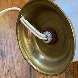 Glass and brass lamp