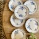 Set of 6 old dessert plates - Flore de Sarreguemines