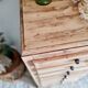 Old wooden chest of drawers raw and black wood
