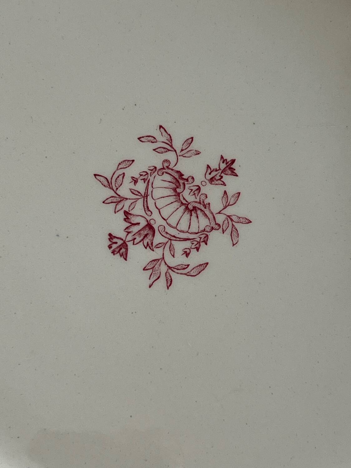 Plat piedouche à gâteau tarte terre de fer Longchamps